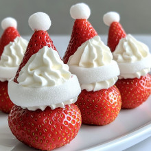 Mini Strawberry Santa Hats