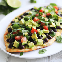 Avocado & Black Bean Flatbread