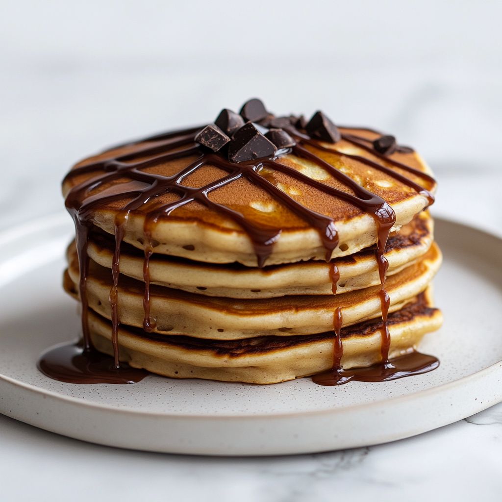 Spiderweb Chocolate Syrup Pancakes