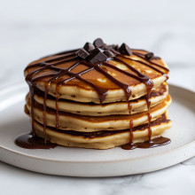 Spiderweb Chocolate Syrup Pancakes