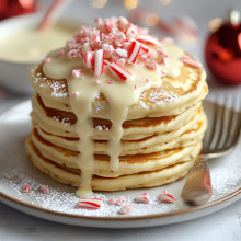 White Chocolate Candy Cane Pancakes