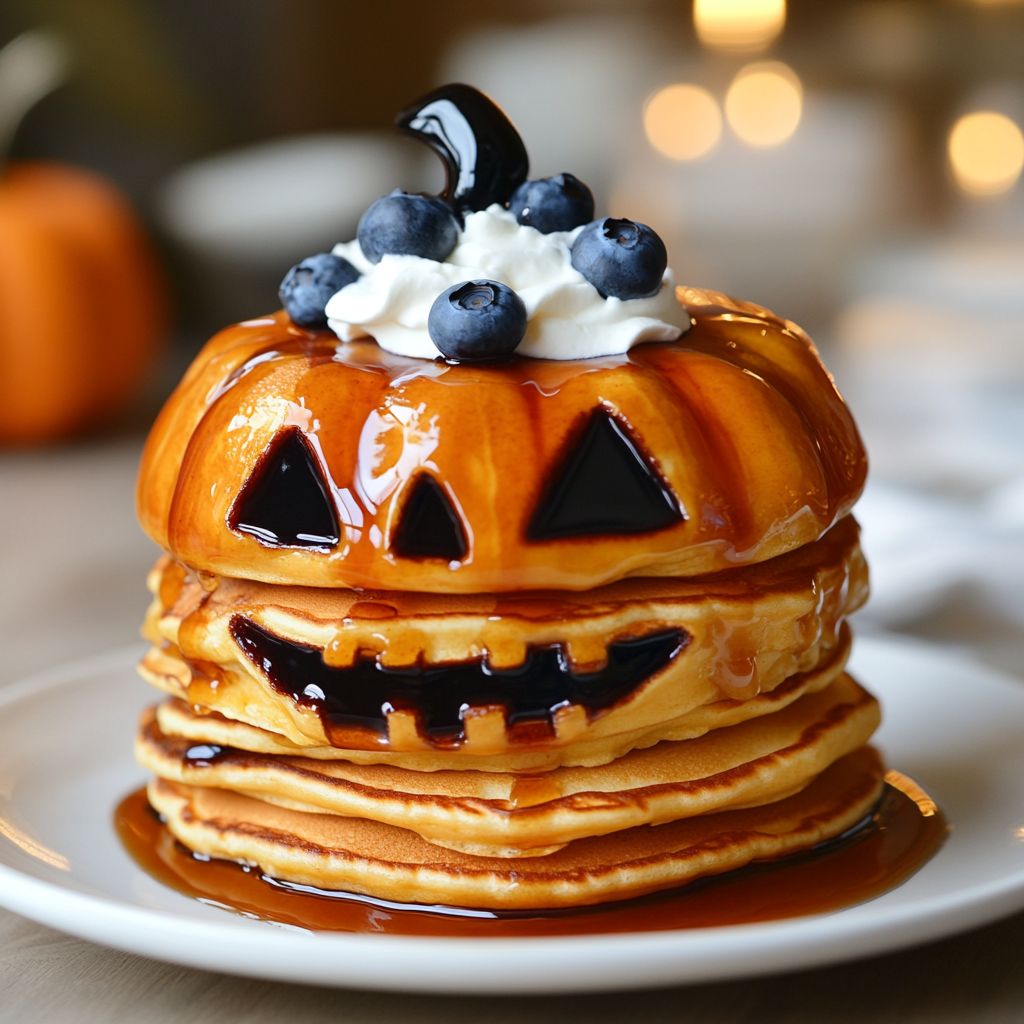 Jack-O’-Lantern Pancake Faces