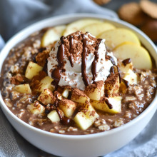 Chocolate Apple Pie Overnight Oats 
