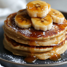 Quick Pancakes with Caramelized Bananas