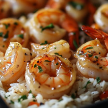  Sheet Pan Garlic Butter Shrimp and Rice 
