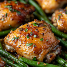  Sheet Pan Honey Garlic Chicken and Green Beans 