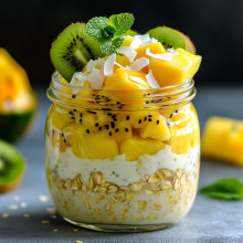 Summer Tropical Pineapple Overnight Oats