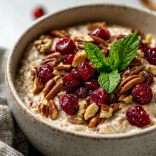  Sunflower Cranberry Pecan Overnight Oats 