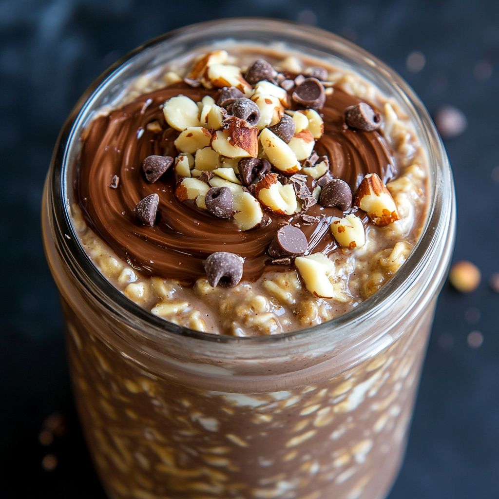 Nutella Swirl Overnight Oats