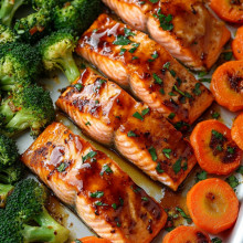  Sheet Pan Teriyaki Salmon with Vegetables 