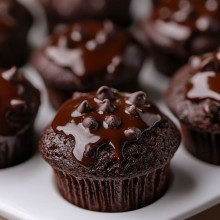 Double Chocolate Mini Muffins