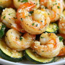 Garlic Parmesan Shrimp with Zucchini