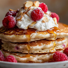  Raspberry Almond Pancakes 