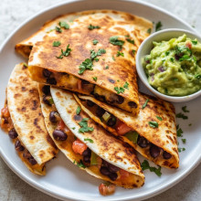 Halloween Black Bean Quesadillas