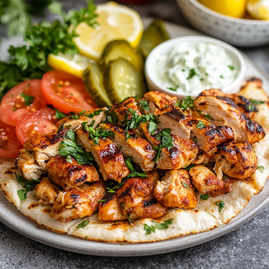  Shawarma Chicken Flatbread 