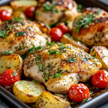  Sheet Pan Italian Chicken with Potatoes 