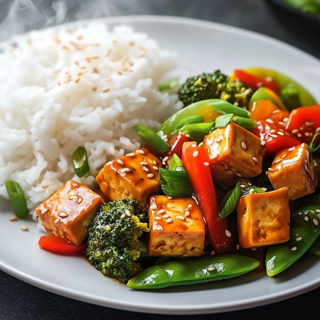 Vegetarian Stir-Fry with Tofu and Rice in 30 Minutes