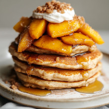 Peach Cobbler Pancakes