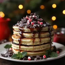 Peppermint Bark Pancakes