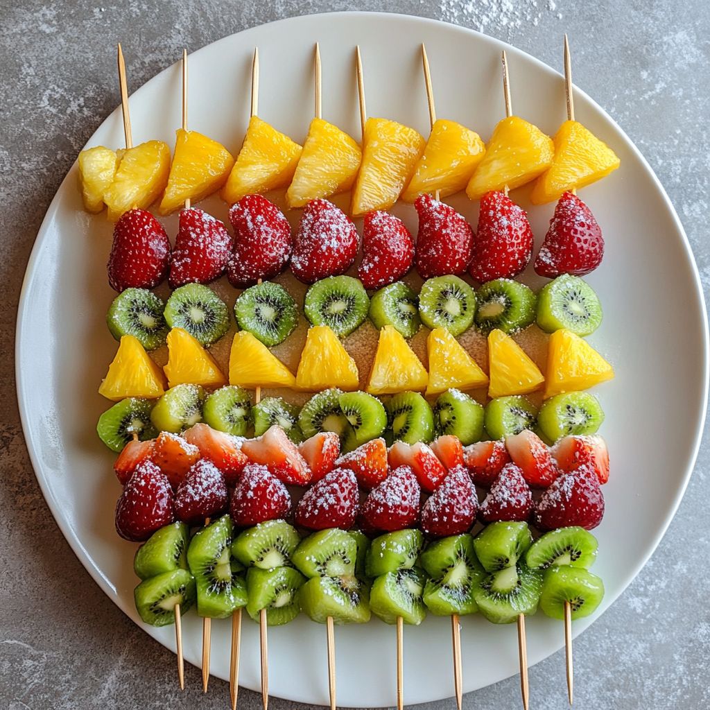 Christmas Lights Fruit Skewers