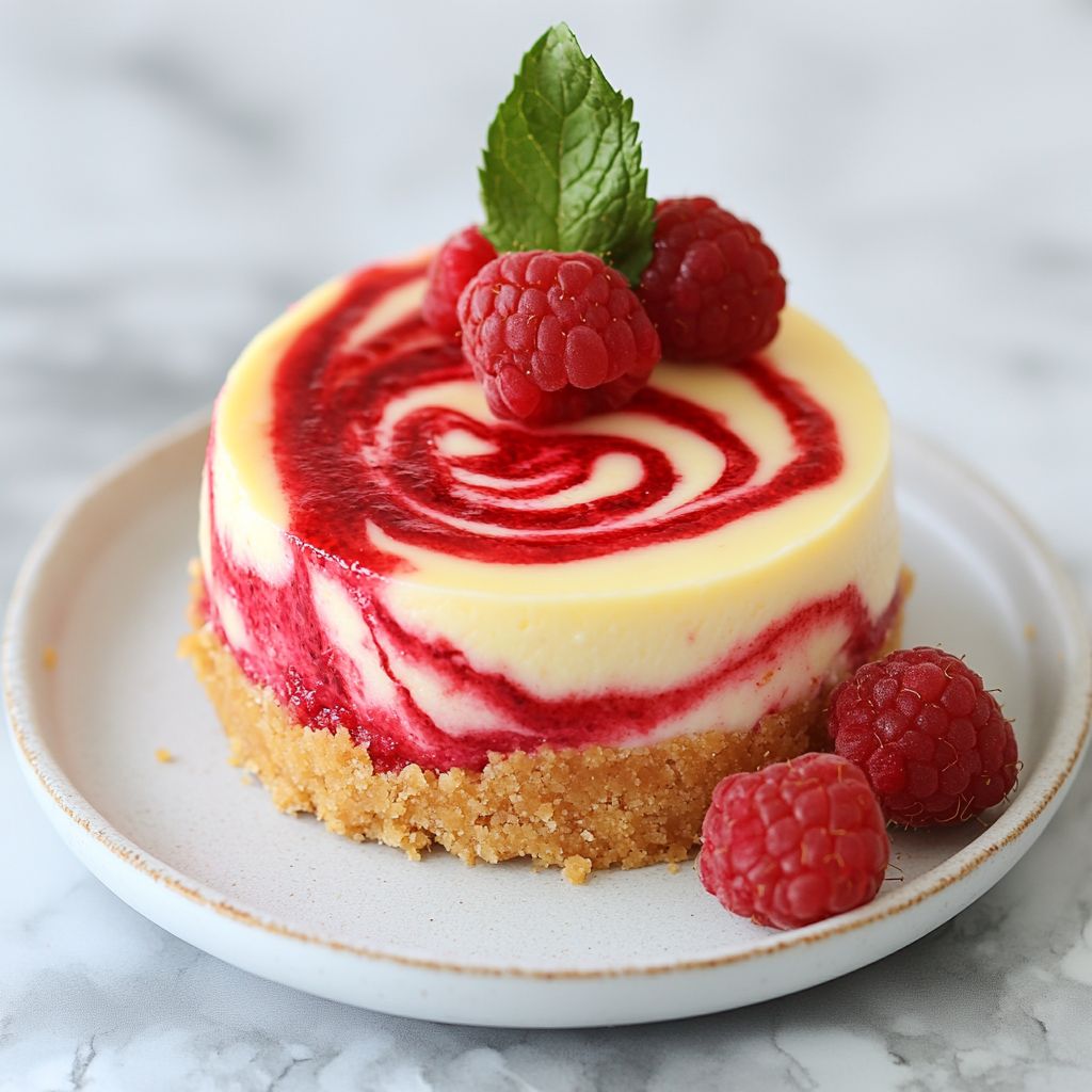 Raspberry Swirl Mini Cheesecake