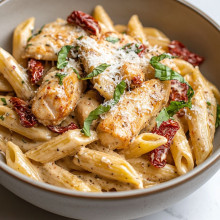 One-Pot Creamy Sun-Dried Tomato Chicken Pasta