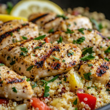Grilled Lemon Herb Chicken with Quinoa