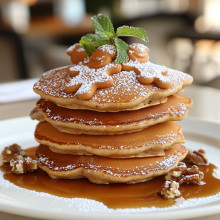 Gingerbread Man Pancake Stack