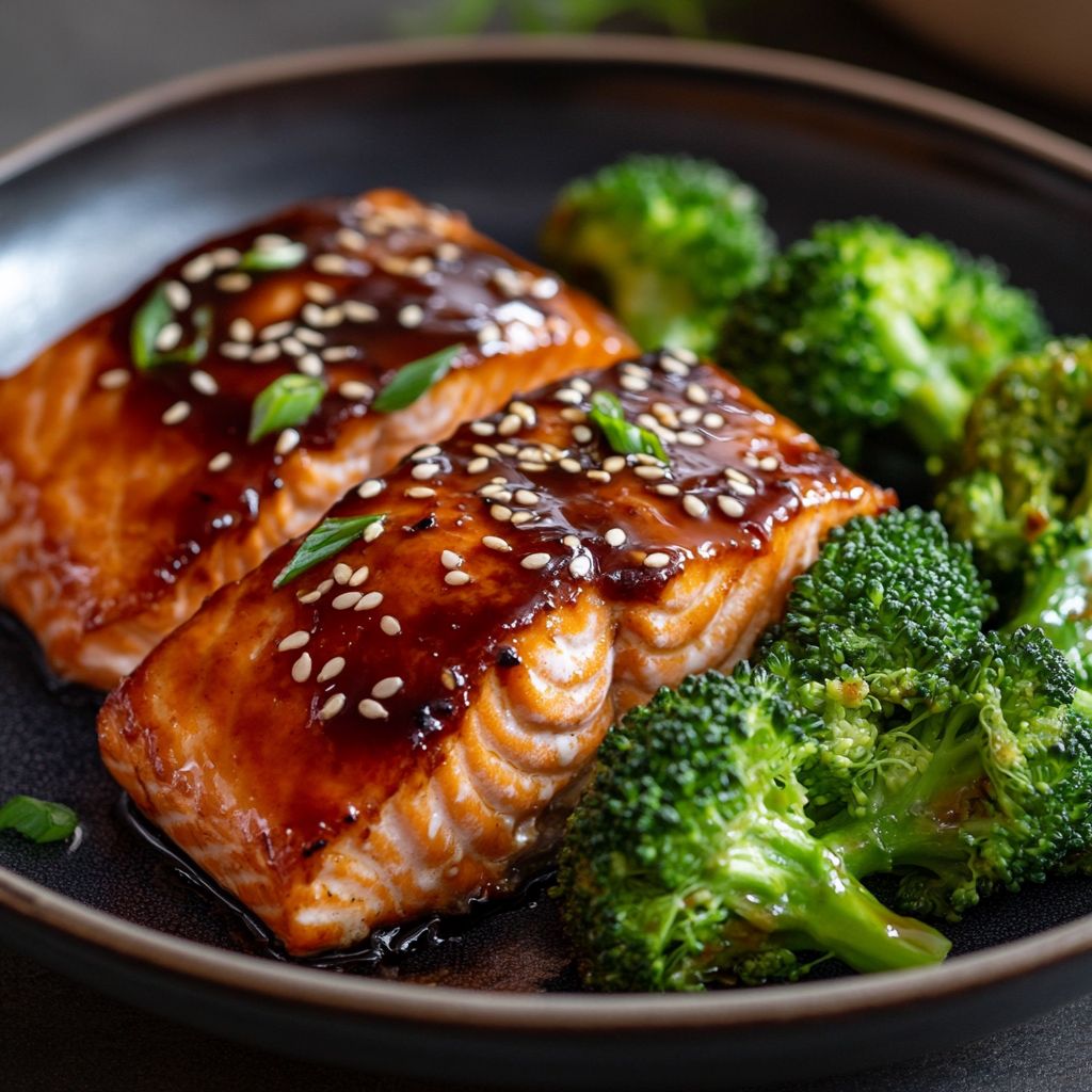 Easy Teriyaki Salmon with Broccoli