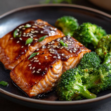 Easy Teriyaki Salmon with Broccoli