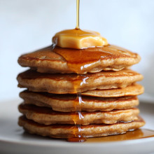 Whole Wheat Pancakes with Maple Butter