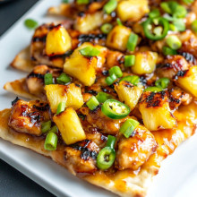 Sweet & Spicy Pineapple Chicken Flatbread