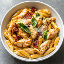 One-Pot Creamy Sun-Dried Tomato Chicken Pasta