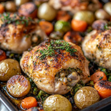 Christmas Stuffed Chicken Breasts Sheet Pan Dinner
