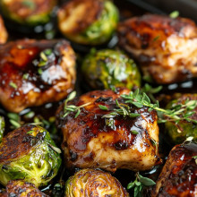 Sheet Pan Balsamic Chicken and Brussels Sprouts