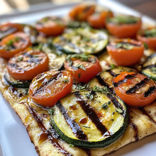  Grilled Zucchini & Tomato Flatbread 