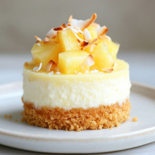 Pineapple Coconut Mini Cheesecake