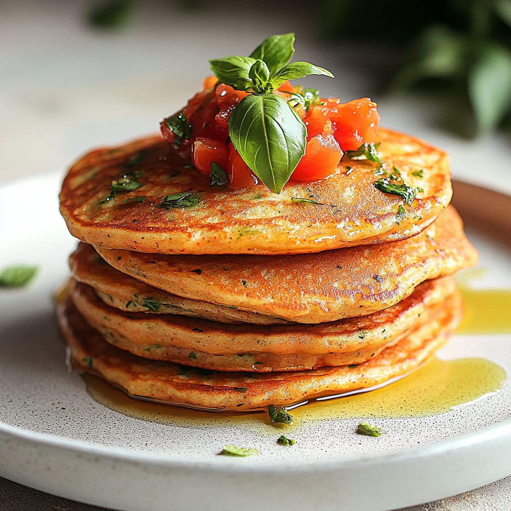 Tomato Basil Pancakes