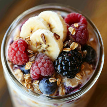Sunflower Seed Berry Overnight Oats