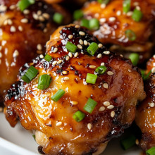 Honey Garlic Glazed Chicken Thighs