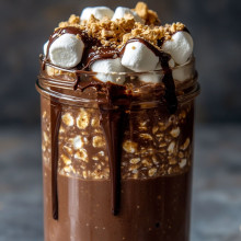 S’mores Chocolate Overnight Oats