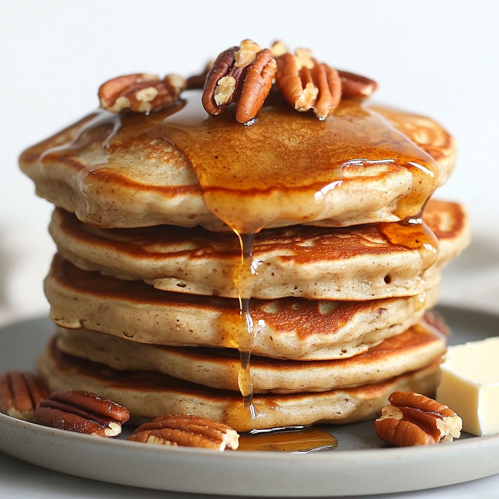 Vegan Maple Pecan Pancakes
