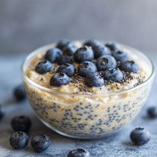 Creamy Blueberry Chia Overnight Oats