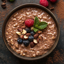 Festive Hazelnut Cocoa Overnight Oats