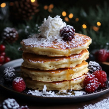Snow Day Coconut Cream Pancakes