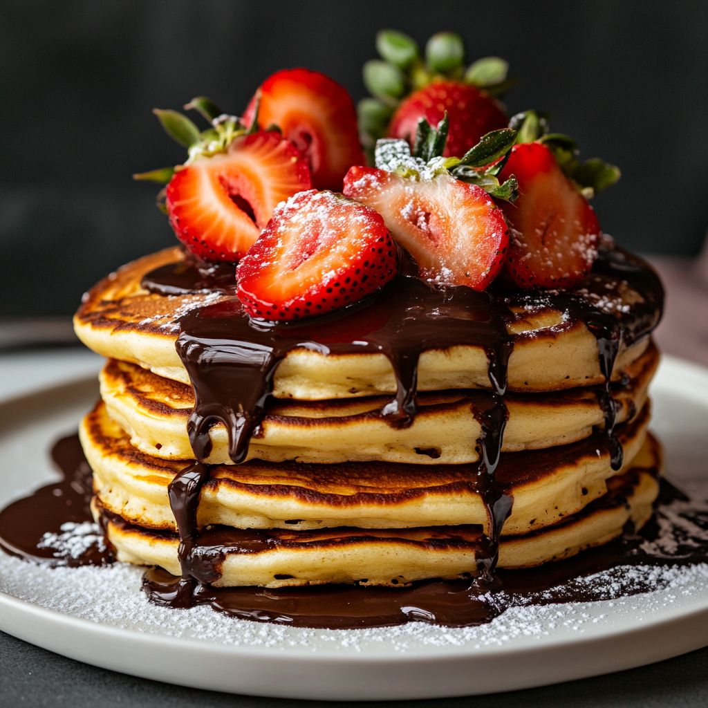  Chocolate Covered Strawberry Pancakes