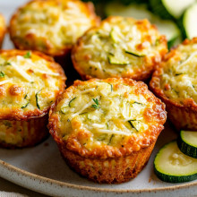 Low-Carb Zucchini Muffins with Cheese