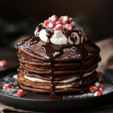 Peppermint Hot Cocoa Pancakes