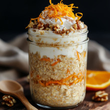 Easter Carrot Cake Overnight Oats