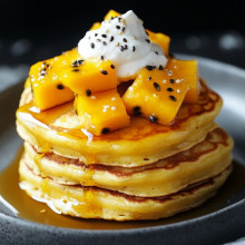  Mango Passionfruit Pancakes 